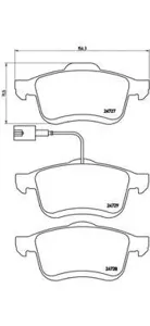 BREMBO P23130 Колодки тормозные OPEL/FIAT COMBO/DOBLO 10- перед.
