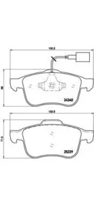 BREMBO P23132 Колодки торм.передние Alfa Romeo Giulietta, Dodge Dart 1.42.0iJTDM 10>