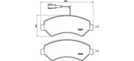 BREMBO P23136 Колодки торм.передние Fiat Ducato 2.0-3.0 06>