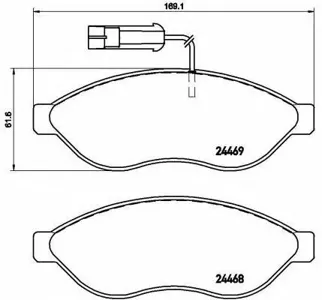 BREMBO P23143 Колодки торм.передние Citroen Jumper , Fiat Ducato , Peugeot Boxer 2.2HDi 06>