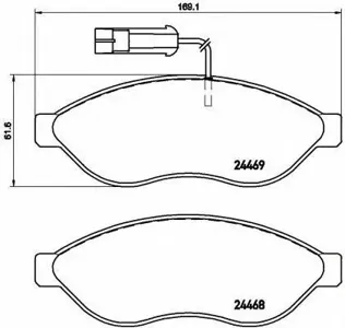 BREMBO P23144 Колодки торм.передние Citroen Jumper , Fiat Ducato , Peugeot Boxer 2.2HDi 06>