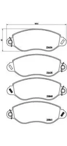 BREMBO P24053 Колодки торм. Ford Transit 00- задн.