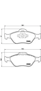 BREMBO P24055 Колодки торм.передние Mazda 2 2003-2007, Ford Fusion 2002->