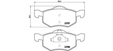 BREMBO P24056 Колодки торм.передние =802 00=D3813-01=Y03-3813 Ford Maverick , Mazda Tribute 2.02.33.0 00>