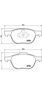 BREMBO P24061 Колодки торм.передние Ford Focus C-MAXi, Mazda 3 1.4i-2.0CRDTTDCi 03>
