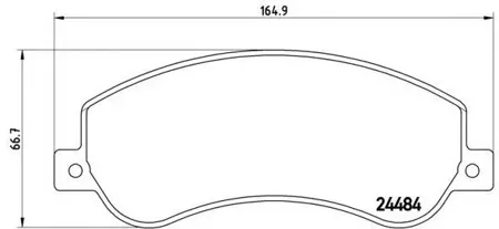 BREMBO P24064 Колодки торм.передние =1250 02 Ford Transit 2.3 16V2.2TDCi2.4TDCi 06>