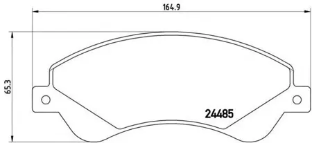 BREMBO P24065 Колодки торм.передние =1251 02=FVR1929 [1433954] Ford Transit Tourneo Connect 2.2TDCi 06>
