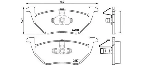 BREMBO P24085 Колодки торм. Ford Mazda Maverick Tribute 04- перед.
