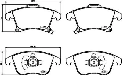 BREMBO P24173 Колодки торм.передние