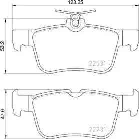 BREMBO P24175 Колодки торм.задние