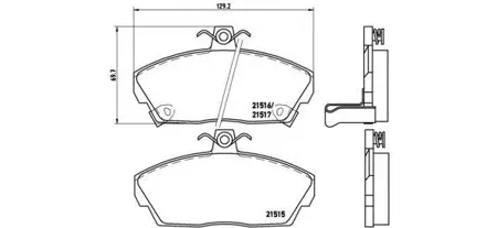 BREMBO P28020 Колодки торм.передние