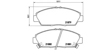 BREMBO P28021 Колодки торм.передние