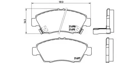 BREMBO P28024 Колодки торм.передние