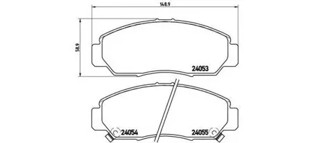 BREMBO P28047 Колодки торм.передние Honda FR-V 1.7-2.02.2CTDi 05>