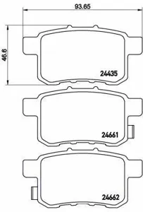 BREMBO P28072 Колодки торм.задние с антискрип. пластинами Honda Accord all 08>