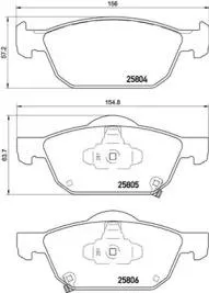 BREMBO P28076 Колодки торм.