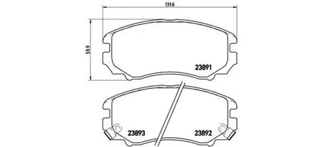 BREMBO P30018 Колодки торм.передние =953 02=964 002B-SX Hyundai Sonata 2.0i2.7 Coupe GK all 01>