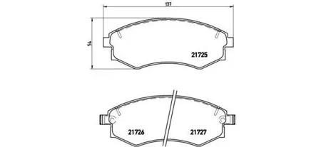 BREMBO P30022 Колодки торм.передние Hyundai Elantra Lantra Matrix 1.6i-2.5i1.5CRDi 96>