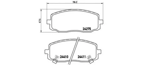 BREMBO P30032 Колодки торм. пер