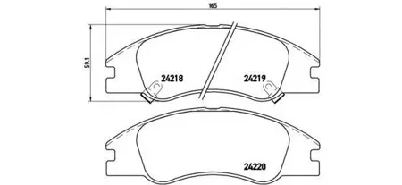 BREMBO P30042 Колодки торм.передние