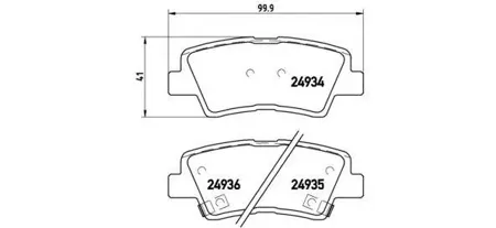 BREMBO P30047 Колодки торм.задние Kia Soul 1.6iCRDi 09>