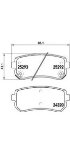BREMBO P30051 Колодки торм.задние Hyundai ix35, Kia Sportage 1.62.01.7CRDi2.0CRDi 10>