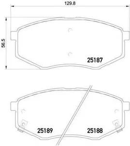 BREMBO P30055 Колодки торм.передние Hyundai Tucson ix35 2.02.42.0CRDi 10>