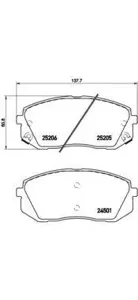 BREMBO P30056 Колодки торм.передние Hyundai ix35, Kia Sportage 1.62.01.7CRDi2.0CRDi 10>