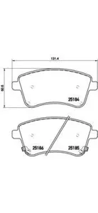 BREMBO P30064 Колодки торм. Kia VENGA 10- 1.4-1.6 перед.