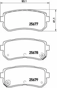 BREMBO P30068 Колодки торм. Hyundai Creta 16- задн.(4WD)