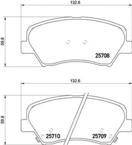 BREMBO P30073 Колодки торм.передние с антискрипередние пластинами Hyundai Elantra i30 all 11>