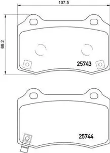 BREMBO P30074 Колодки торм.