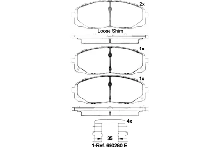 BREMBO P30095 Колодки торм.