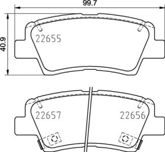 BREMBO P30103 Колодки торм.задние электр. стоячн. тормоз Hyundai Tucson , Kia Sportage 15>