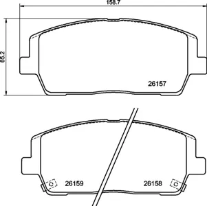 BREMBO P30116 Колодки торм.передние Hyundai Santa Fe 2.2-2.4 18> Hyundai Palisade 18->