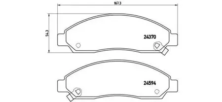 BREMBO P34005 Колодки торм.передние