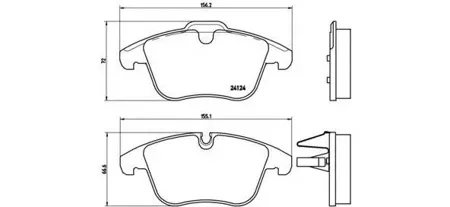BREMBO P36022 Колодки торм.передние