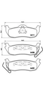 BREMBO P37011 Колодки торм.задние
