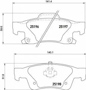 BREMBO P37016 Колодки торм.задние Jeep Grand Cherokee 3.65.76.43.0CRD 10>