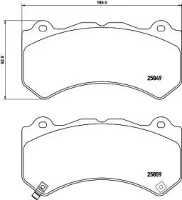 BREMBO P37018 Колодки торм. Jeep Grand Cherokee 10- передние