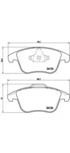 BREMBO P44020 Колодки торм.передние Land Rover Range Rover Evoque 2.02.22.2TD 11>