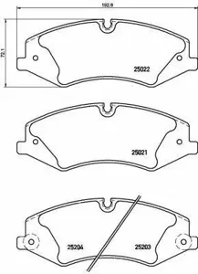 BREMBO P44022 Колодки торм.передние Land Rover Range Rover III Sport 5.0 09>