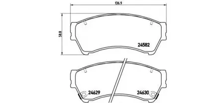 BREMBO P49039 Колодки торм.передние Mazda 6 GH 1.8-2.5MRZ2.0-2.2MRZ-CD 07>