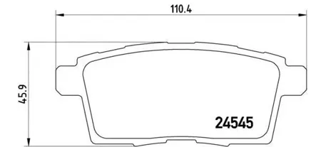 BREMBO P49041 Колодки торм.задние =1268 00 [L2Y62643Z] Mazda CX-7 2.32.2CDCX-9 3.53.7 07>