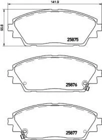 BREMBO P49050 Колодки торм.передние Mazda 3 1.52.02.2D 13>