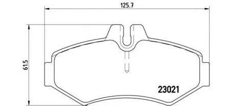 BREMBO P50020 Колодки торм.задние MB Sprinter 208D308D,VW LT 28 2.8TDi 96>