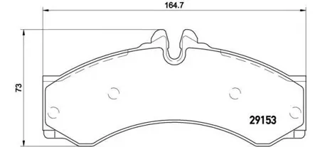 BREMBO P50028 Колодки торм.передние MB Sprinter 408D410D412D,VW LT46 2.3-2.8TDi 96>