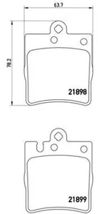 BREMBO P50033 Колодки торм.задние MB W210 2.0-3.0TD 96-02