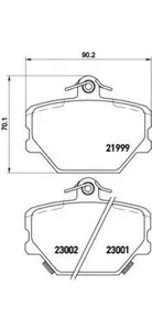BREMBO P50038 Колодки торм.передние Smart CABRIO (450) 0300-0104 Smart City - Coupe (450) 0798-01