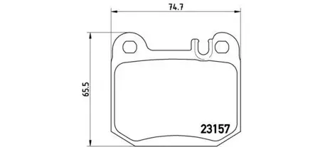 BREMBO P50043 Колодки торм.задние =014 40 MB W163 3.5-5.54.0CDi 98>